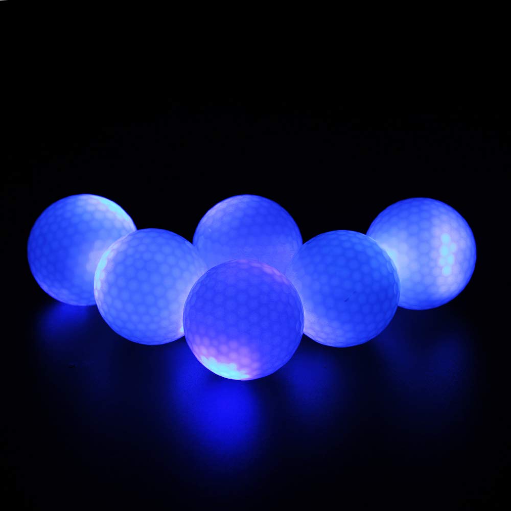 ILYSPORT LED Light up Golf Balls Glow in The Dark Night Glow Golf Balls (Blue)