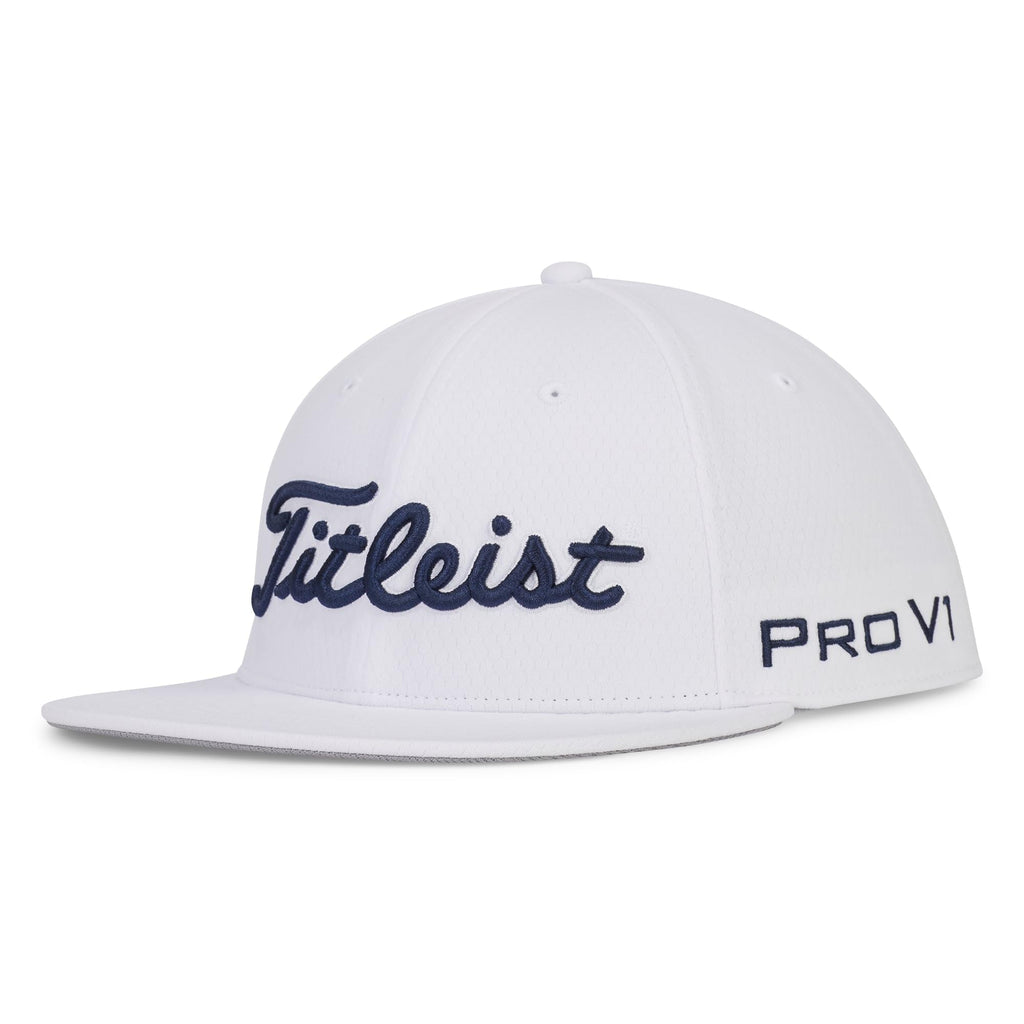 Titleist Mens Standard Tour Elite Flat Bill Golf Hat White/Navy One Size