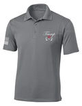 Trenz Shirt Company Mens Trump 2024 Golf Clubs Embroidered Golf Polo-Grey Concrete-XX-Large